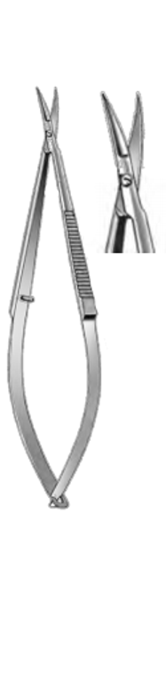 Micro IRIS Scissors (102cm), curved, sharp points4"