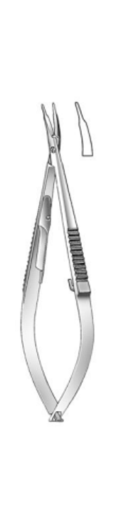 McPHERSON Needle Holder for microsurgery (102cm), curved smooth tapered jaws4"
