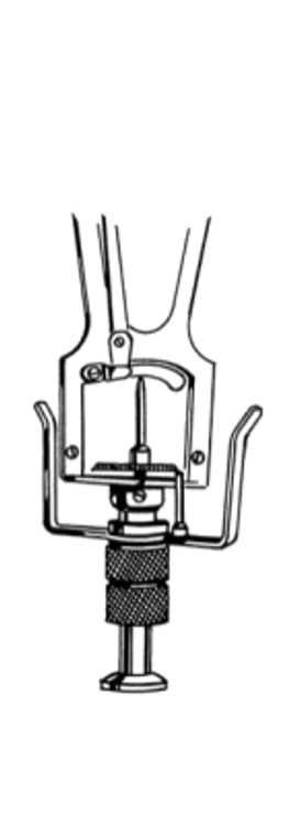 SCHIOTZ Tonometer, same as No 132, but With ALLEN Plunger Retractor