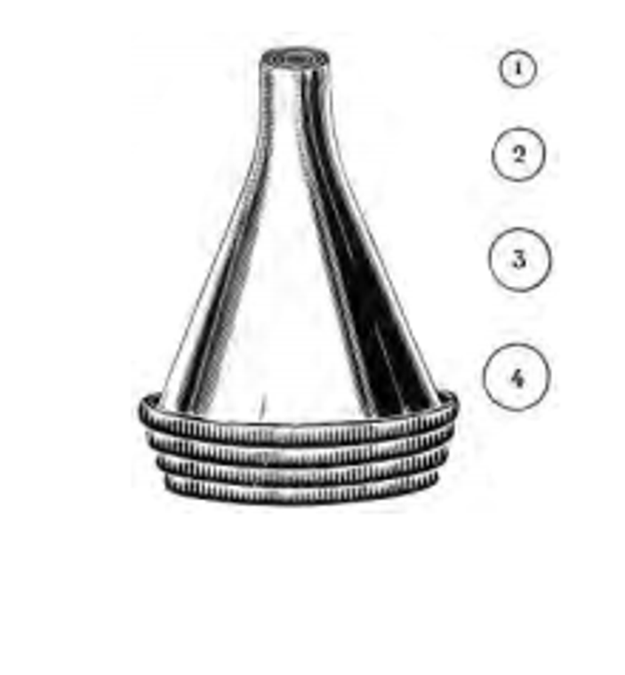 BOUCHERON Ear Speculum, round, chrome, size 4, 75mm