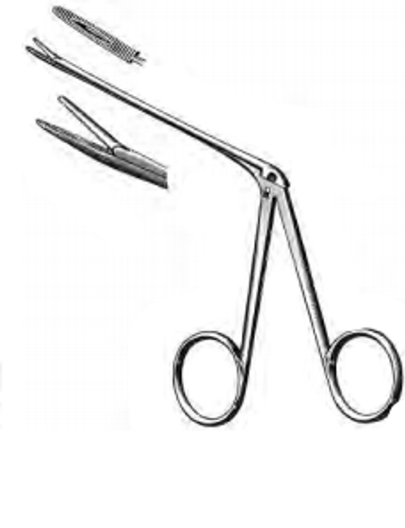 HARTMAN-NOYES Alligator Ear Forceps, Serrated jaws, (75cm)3-1/2"