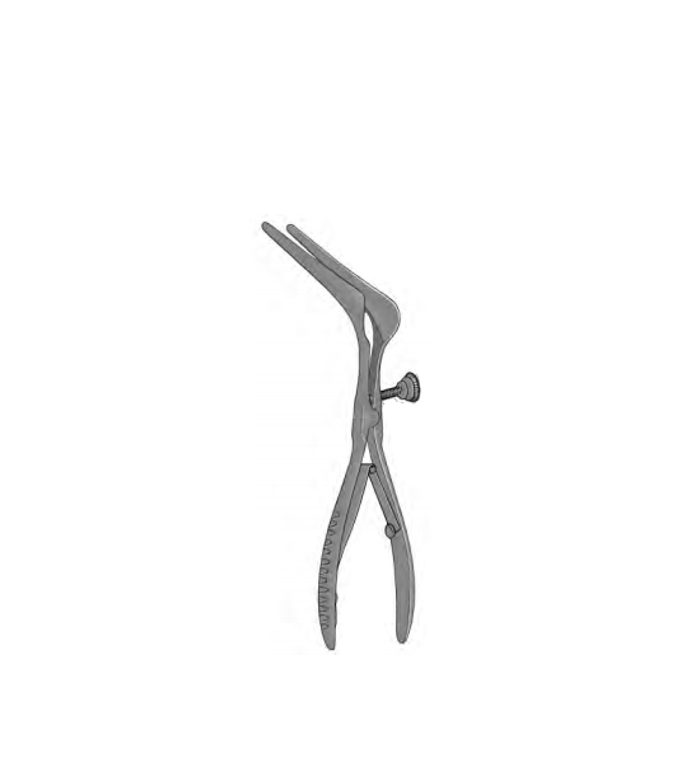 COTTLE Septum Speculum (14cm), W/set Screw, extra delicate, very thin 45mm long blades, ebony finish 5-1/2"