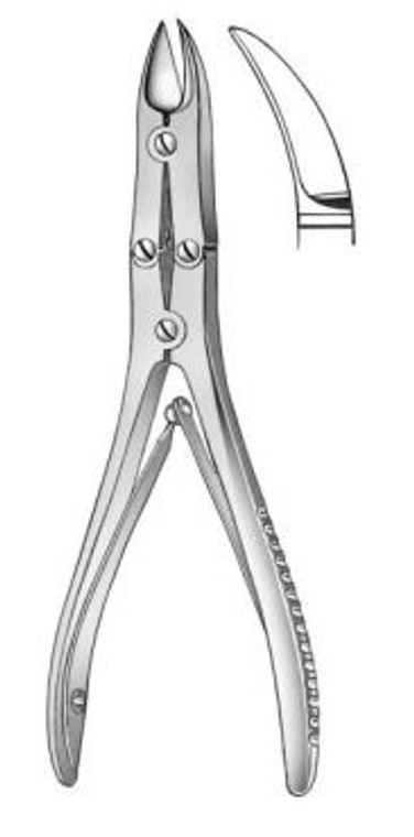 KLEINERT-KUTZ (RUSKIN) Bone Cutting Forceps (152cm), curved6"