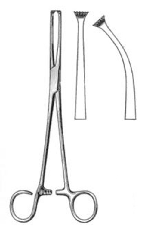 COLVER Tonsil Seizing Forceps, Straight One open ring, (191cm) 7-1/2"