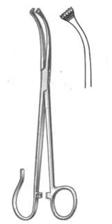 WHITE Tonsil Seizing Forceps, One open ring, (19cm)7-1/2"