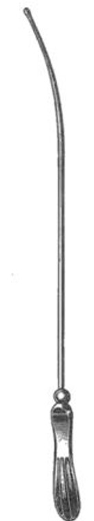 SIMS Uterine Sound, Plain With Probe, Silver Plated, (33cm) 13"
