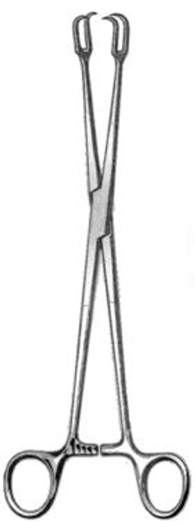 SCHROEDER Uterine Vulsellum Forceps, Straight, (255cm) 10"