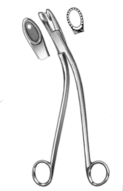 GELLHORN Uterine Biopsy Forceps, Curved, oval bite, 5 x 8mm, (241cm)9-1/2"