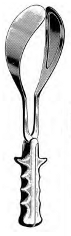 SIMPSON-LUIKART Obstetrical Forceps, solid blades, (36cm) 14"