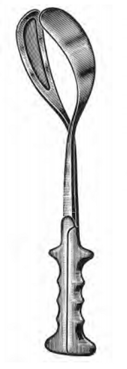 McLEAN-LUIKART Obstetrical Forceps, solid blades, long shank, (40cm)15-3/4"