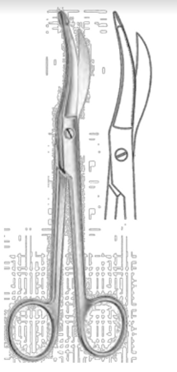 WALDMAN Episiotomy Scissors, (185cm) 7-1/4"