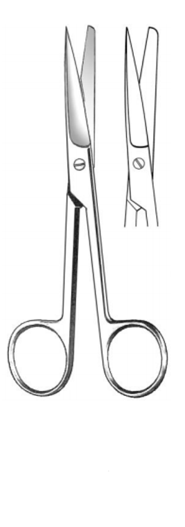 Operating Scissors, Straight, Sharp/Blunt Points, (11.4cm) 4-1/2