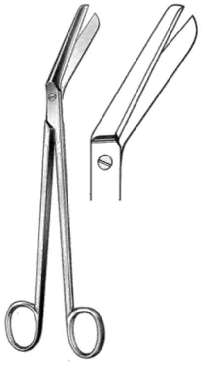 BRAUN Episiotomy Scissors, Angled to Side, (21.6cm) 8-1/2