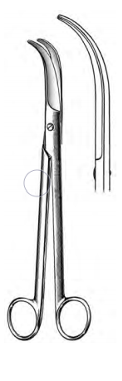 FERGUSON Abdominal Scissors, Angled on flat, (17.8cm). 7