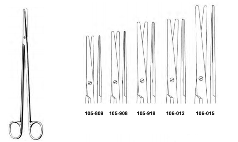 METZENBAUM-NELSON Scissors, Straight, (25.4cm) 10