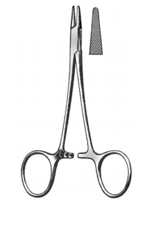 COLLIER Needle Holder, Fenestrated Jaws, (12.7cm) 5"
