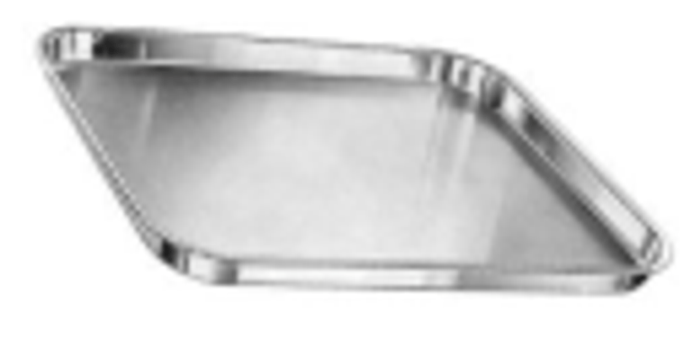 MAYO Non-Perforated Tray, 13-1/2" x 9-3/4" x 3/4", (34.3cm x 24.8cm x 1.9cm).