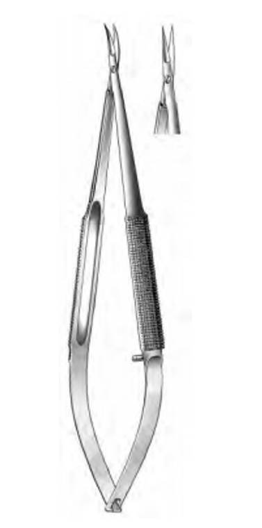 Micro Surgery Scissors, Sharp/Sharp, Straight, Round Handle, (15.2cm).6"