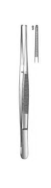 POTTS-SMITH Tissue Forceps, 1 x 2 Teeth, (21cm) 8-1/4".