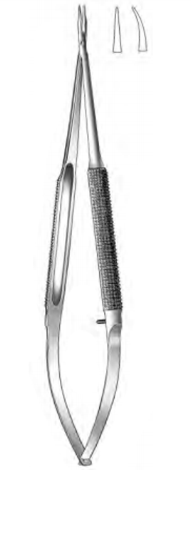 Micro Surgery Needle Holder, Straight, Round Handles, Without Catch, (17.8cm) 7"