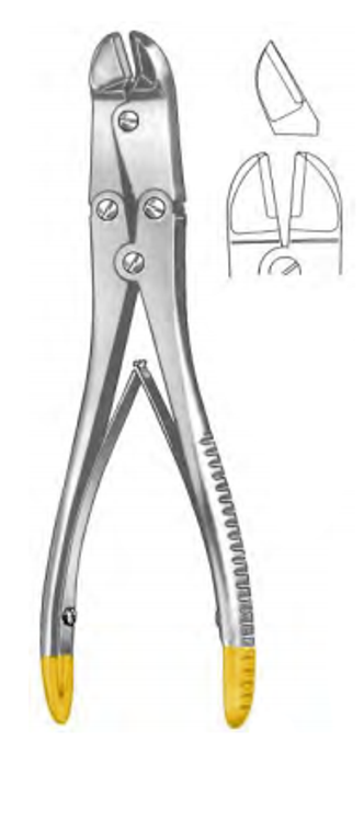 Double Action Wire Cutter, Side Cutting, Straight, w/TC , (22.9cm)(706-542)9" Tungsten Carbide