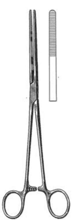 BOZEMAN Uterine Dressing Forceps, Straight, (26.7cm) 10-1/2