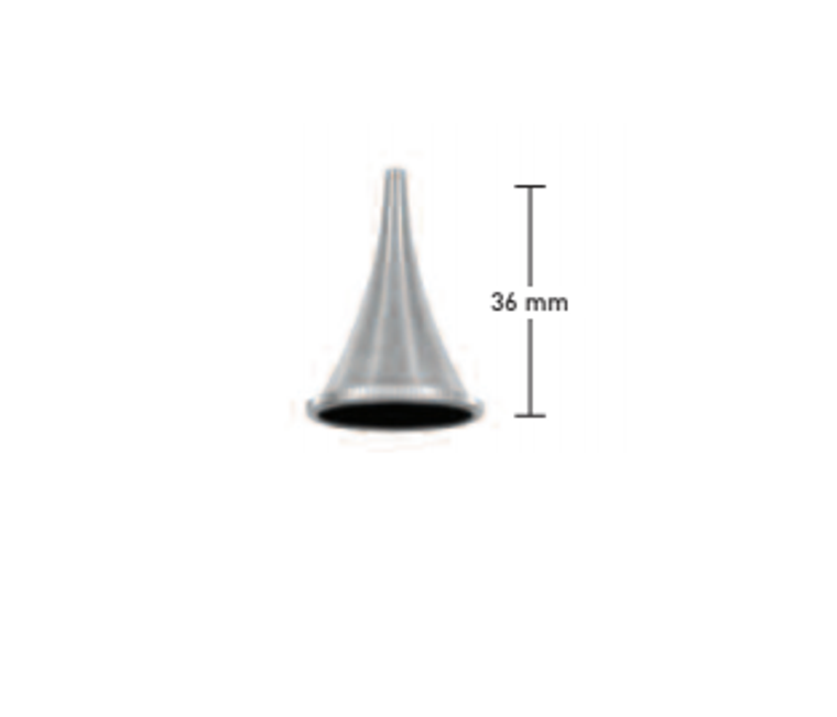 EAR SPECULUM BY HARTMANN, FIG. 1, ROUND, BLACK FINISH INSIDE