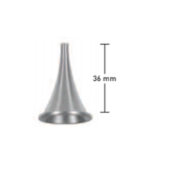 EAR SPECULUM BY TOYNBEE, 4MM I.D., FIG.2 STAINLESS STEEL, MATT FINISH