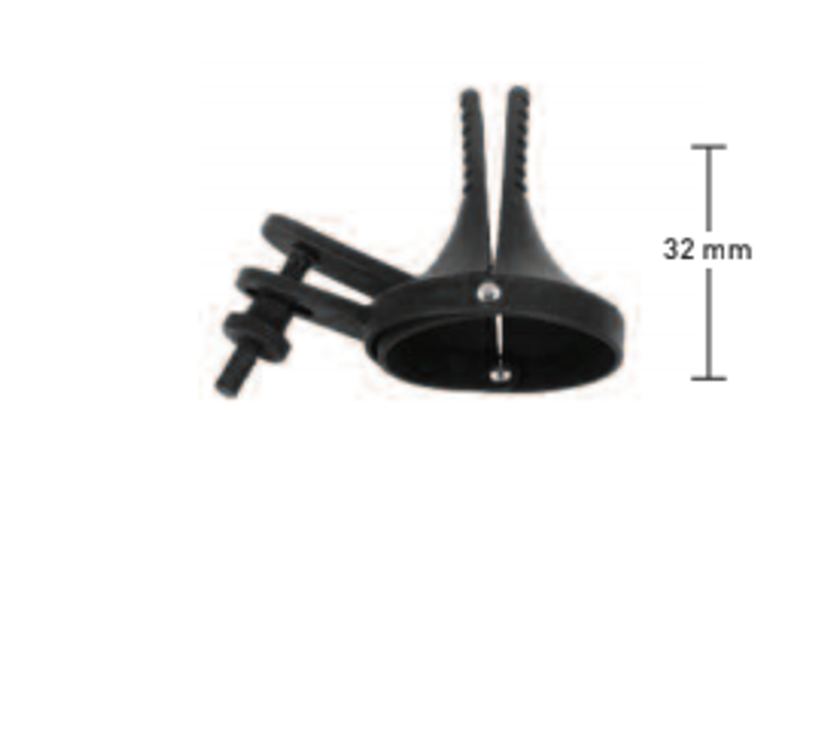 EAR SPECULUM BY HOLMGREN, SELF RETAINING 7MM O.D., FIG.3, WITH SLOTTED BLADES TO PREVENT SLIPPING (WHEN ENGAGED IN THE EAR CANAL), BLACK FINISH