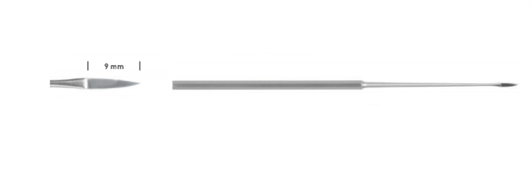 MYRINGOTOMY KNIFE, 16.5CM, STRAIGHT,TIP 9MM