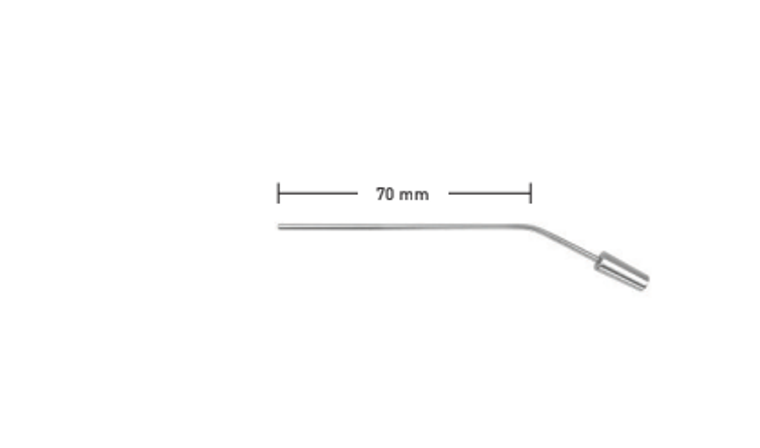 SUCTION TUBE BY NIJMEGEN,  1MM, WL 70MM