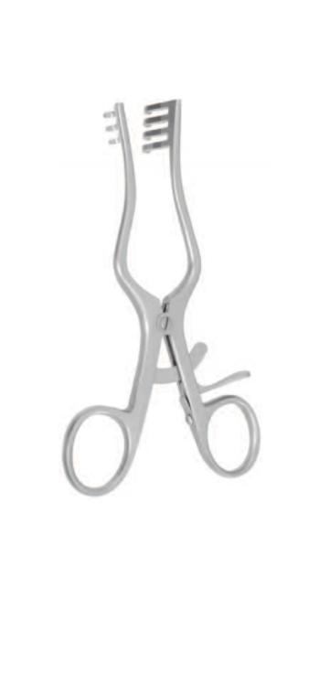 RETRACTOR BY WEITLANER, 20CM,3 X 4 PRONGS, SHARP