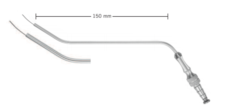 KAHN-FRAZIER FRONTAL SINUS SUCTION TUBECURVED, 10 Fr., WL 15 CM.