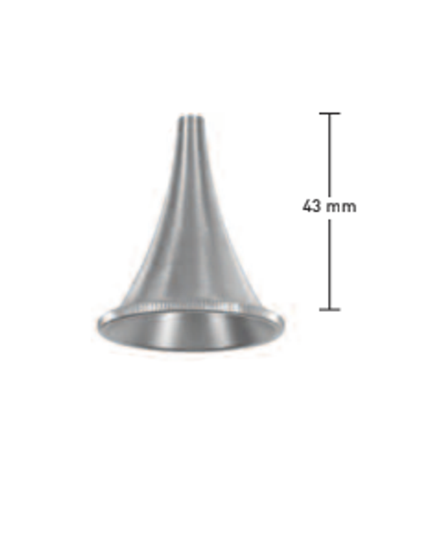 EAR SPECULUM BY FARRIOR, ROUND, SSSTRAIGHT, SIZE 1 = 4.5MM ID, OD = 5.5MM