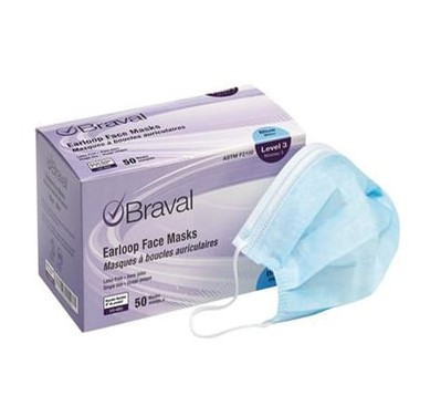 Face Mask Earloop Level 3, Blue - Omni Dental Supply