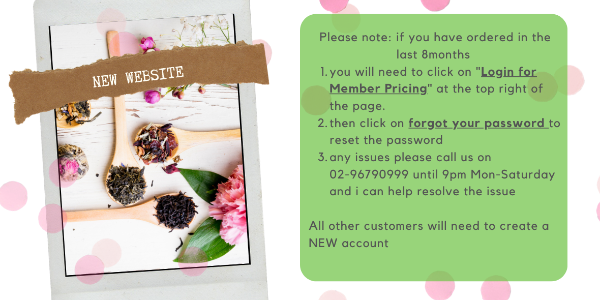 New Website Reset Password