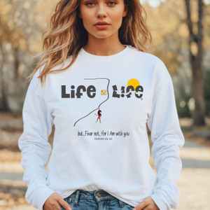 Rock Climber Women's (WHITE) Sweatshirt, Isaiah 41:10 Shirt, Fear Not, For I Am With You Shirt, Rock-Climbing Shirt, Christian Climber Gift, Inspirational Shirt for Women