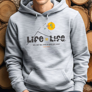 "Soar on Wings Like Eagles" Men's (SPORT GREY) Hoodie, Ski Jump Men's Hooded Sweatshirt, Isaiah 40:31 Shirt, Ski Hoodie