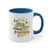 Joy Comes in the Morning - Sunrise (BLUE) Ceramic Mug, Two-Tone Coffee Mug 11oz, Encouragement Mug, Hope Mug, Christian Gift, Christian Mug, Religious Mug