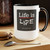 Life is Life (White/Black) Coffee Mug 15oz, Encouragement Mug, Hope Mug, Christian Gift, Christian Mug, Religious Mug
