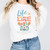 Wildflowers Women's (WHITE) Sweatshirt, Isaiah 40:31 Shirt, Life is Life but God is God, Inspirational Shirt, Christian Women's Sweater, Encouragement Gift