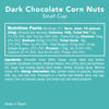 Dark Chocolate Corn Nuts candy - Nutritional Information Image