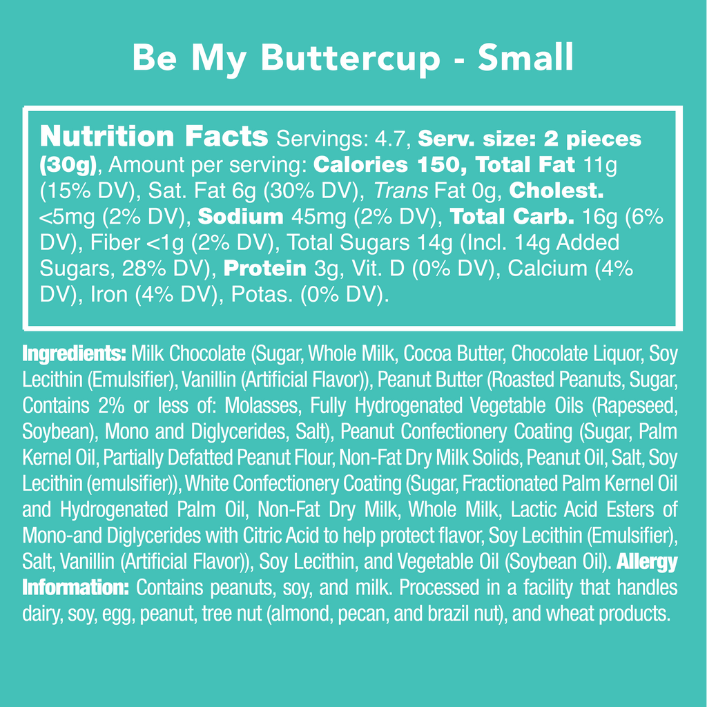 Be My Buttercup - Nutritional Information