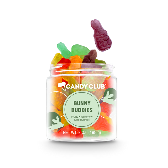 A cup of Bunny Buddies candy