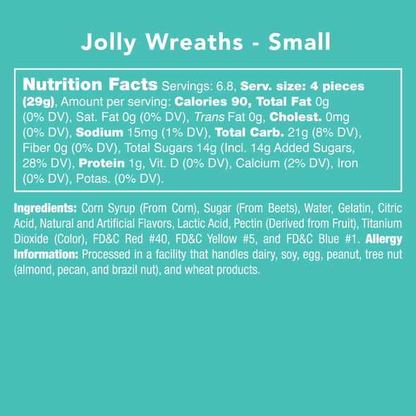Jolly Wreaths - Nutritional Information