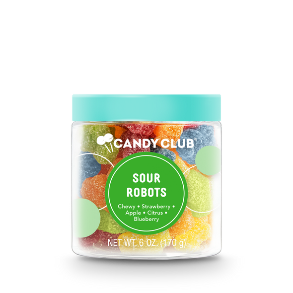 Sour Robots candy cup with lid