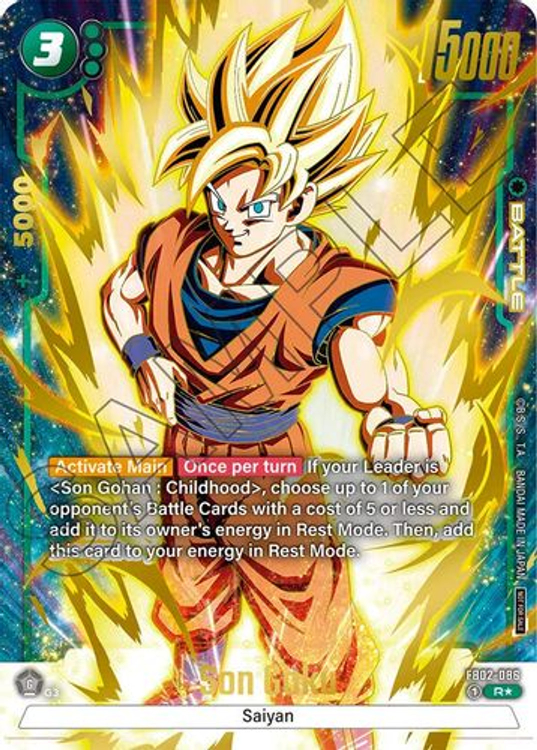 FB02-086] Son Goku (Championship Pack 1 Gold) (Foil) - Grand