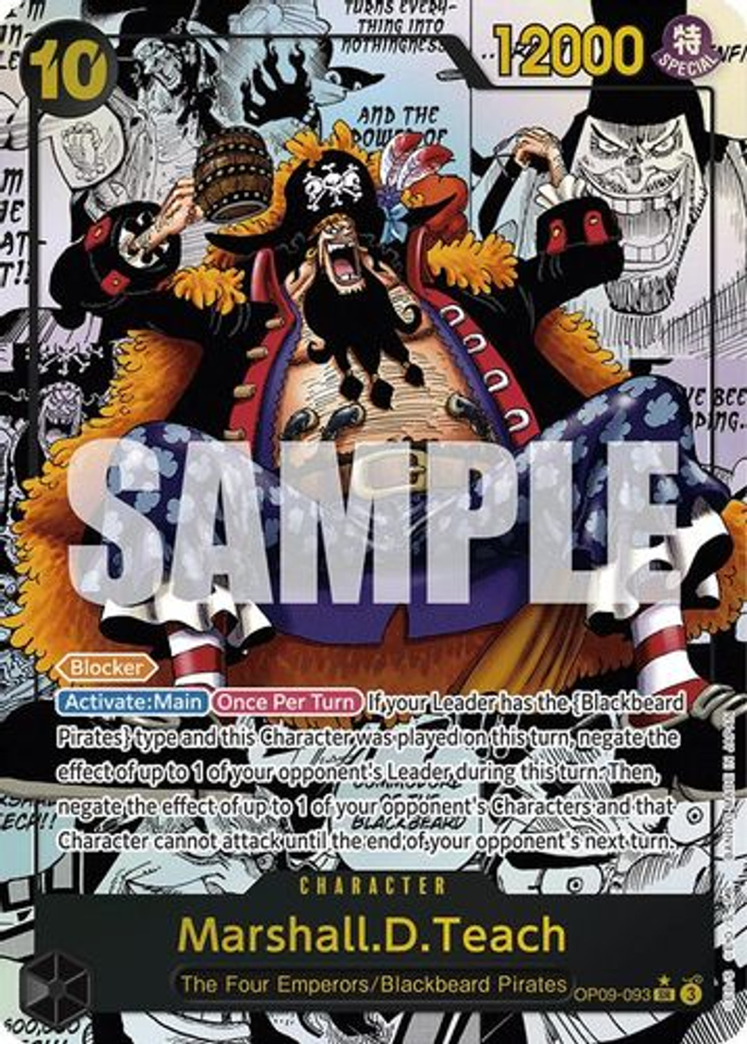 マーシャル・D・ティーチ 093 MANGA ALTERNATE ART Marshall.D.Teach [Alternate Art] OP09-093 Prices | One Piece