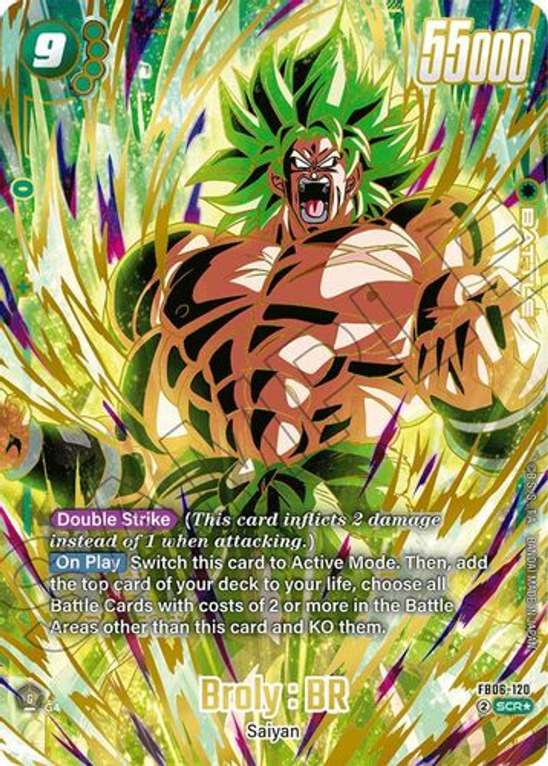 FB06-120](SCR) Broly : BR (1 Star Alt Art) (Foil) - Grand J