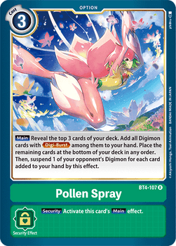 BT04-107R Pollen Spray (Prerelease Stamp)